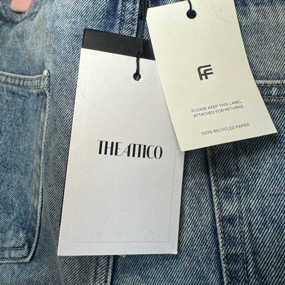 The Attico Blue Paneled Jeans NWT - Picture 10 of 13